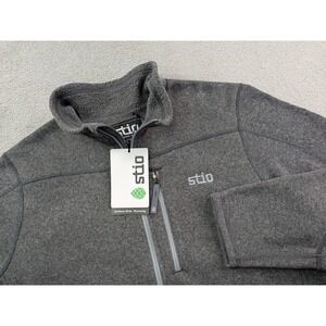 Stio Wilcox Fleece Jacket Mens XL Abyss Heather Full Zip Sweater Knit 200049-112